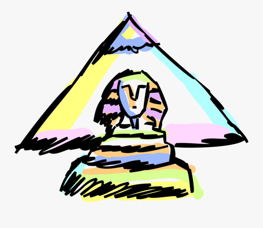 Vector Illustration Of Ancient Egyptian Great Sphinx, Transparent Clipart