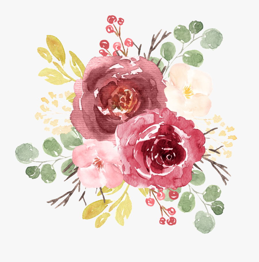 Hand Painted Classical Big Peony Flower Png Transparent - Transparent Watercolor Rose Png, Transparent Clipart