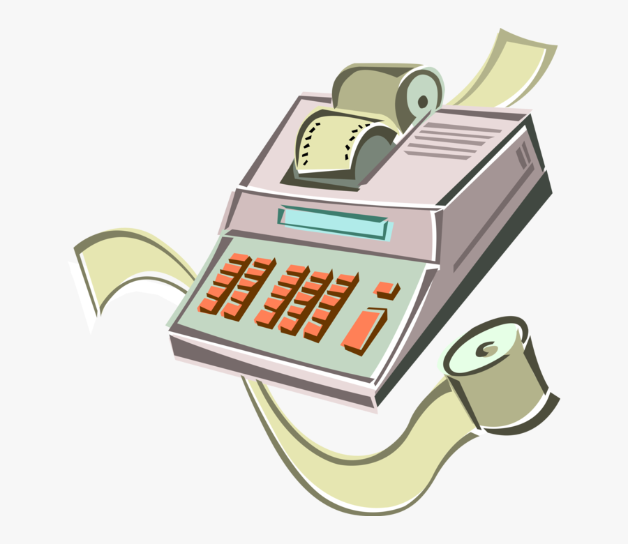 Calculator Clipart Adding Machine - Máquina De Calcular Cartoon, Transparent Clipart