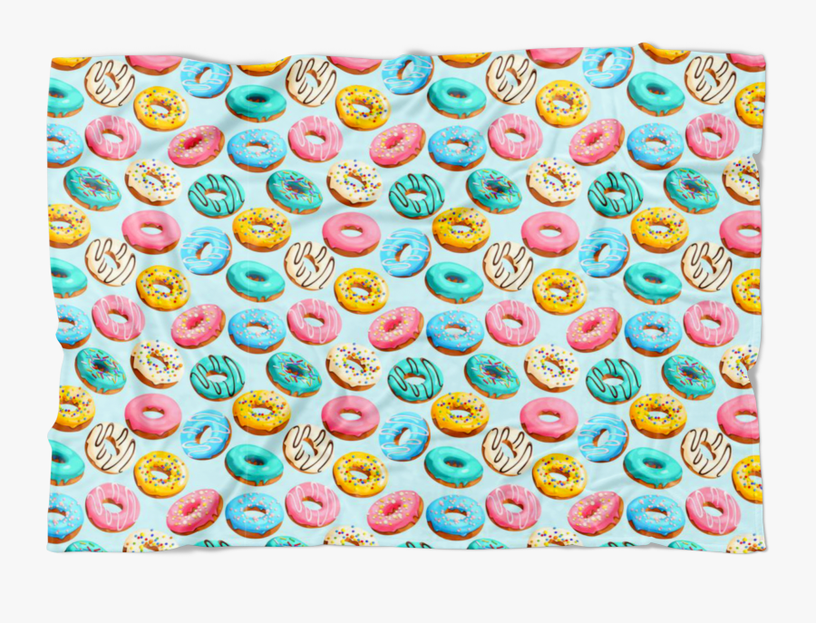 Donut Enthusiast Fleece Blanket - Smiley, Transparent Clipart