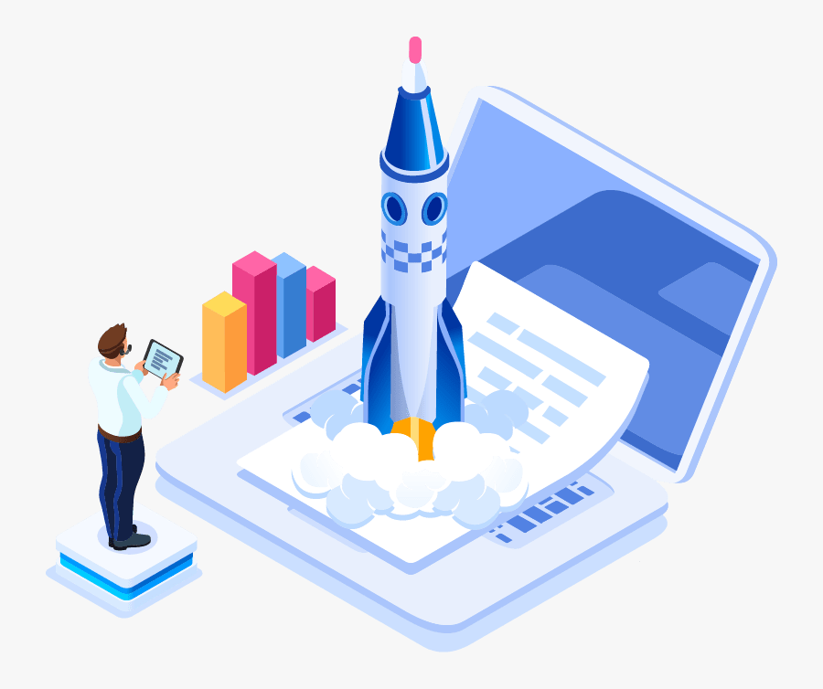 Isometric View Website Launch, Transparent Clipart