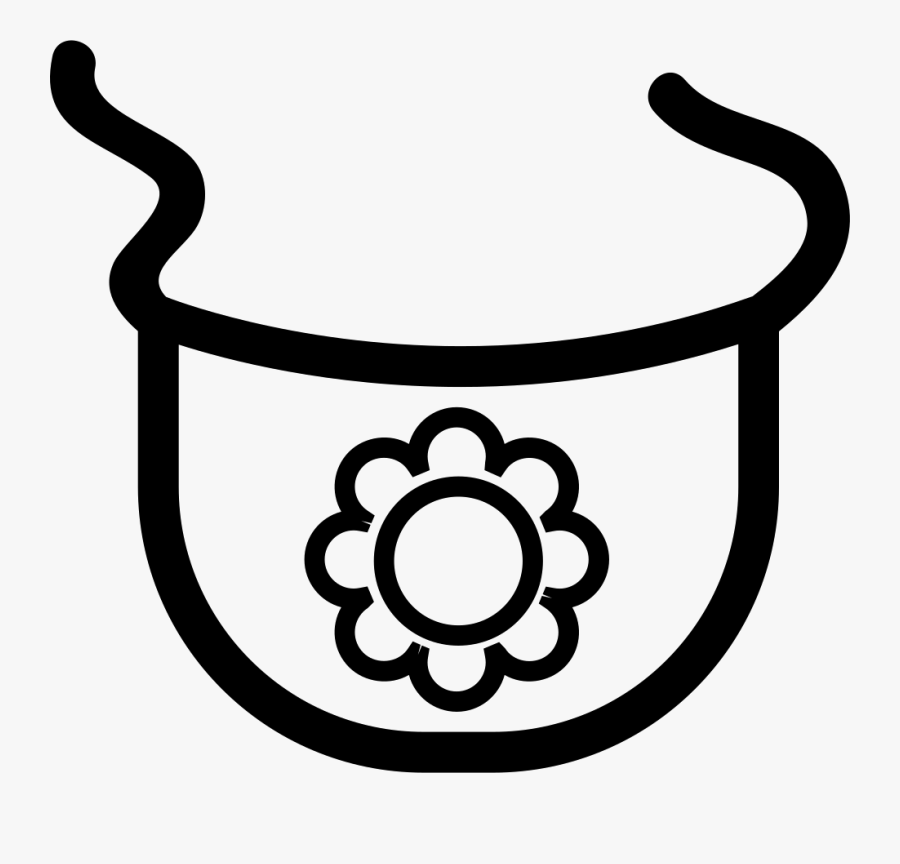 Baby Bib Outline With A Flower - Federation Of Nepal Cottage And Small Industries, Transparent Clipart