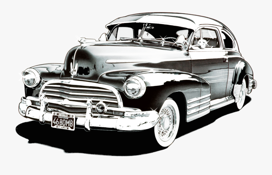 Black 46 Chevy Bomb Lowrider - Lowrider Bomb Black And White, Transparent Clipart
