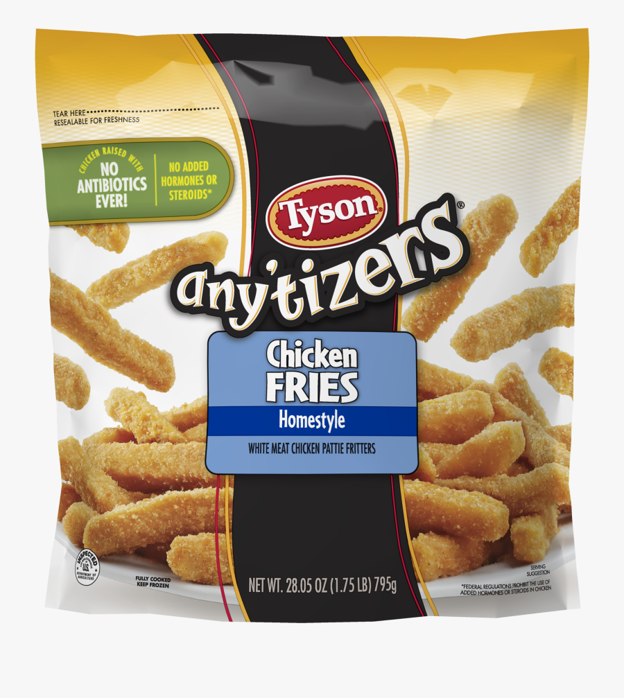 Tyson Anytizers Home Style Chicken Fries 2805 Oz Frozen, Transparent Clipart