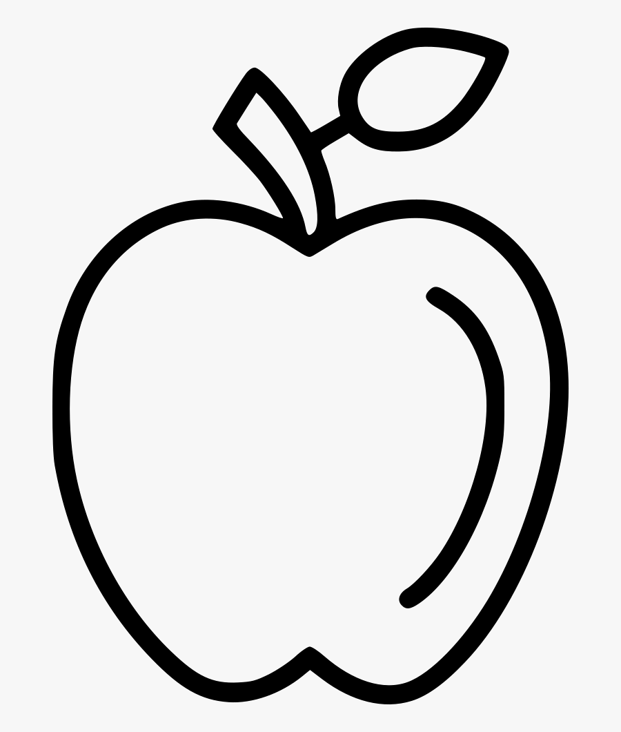 Transparent Apple And Books Clipart - Apple Drawing Png, Transparent Clipart