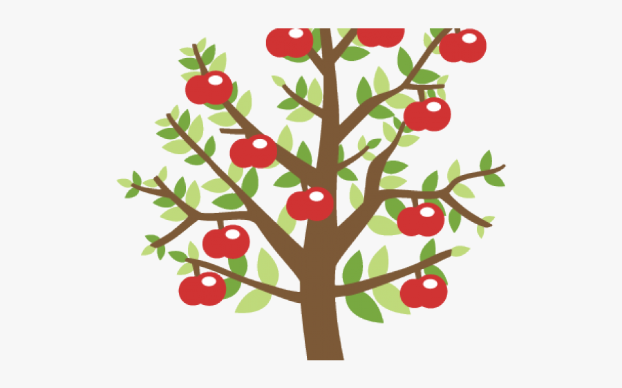 Apple Tree Silhouette - Apple Tree With Transparent Background, Transparent Clipart