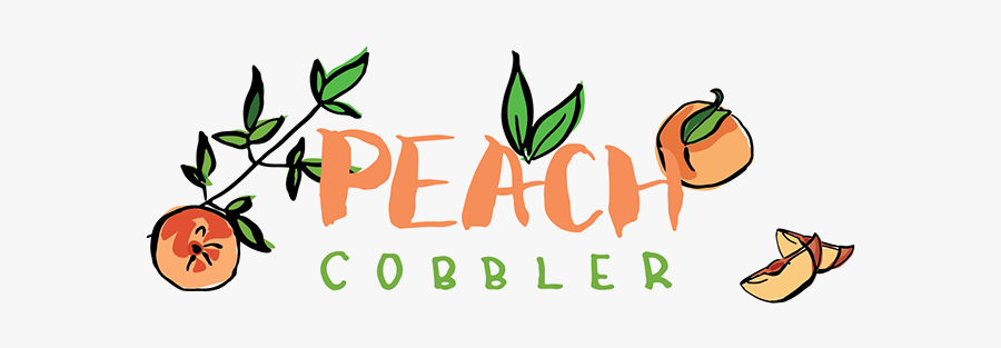 Peach Cobbler Illustration, Transparent Clipart