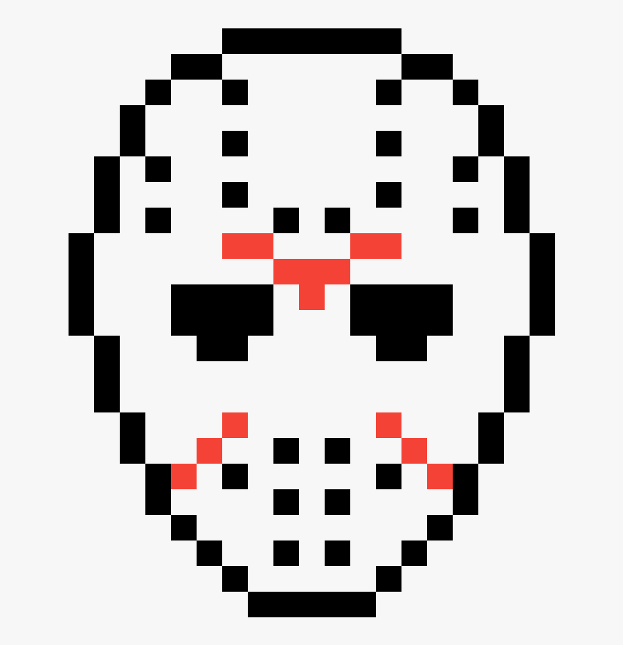 Transparent Jason Mask Clipart - Jason Mask Pixel Art, Transparent Clipart