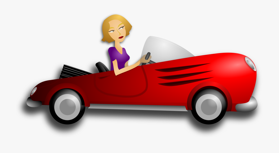 Blonde Femme Female Driver - Female Driver Clipart, Transparent Clipart