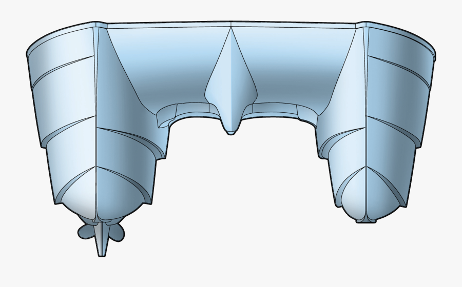 Aspen Catamaran Hull, Transparent Clipart