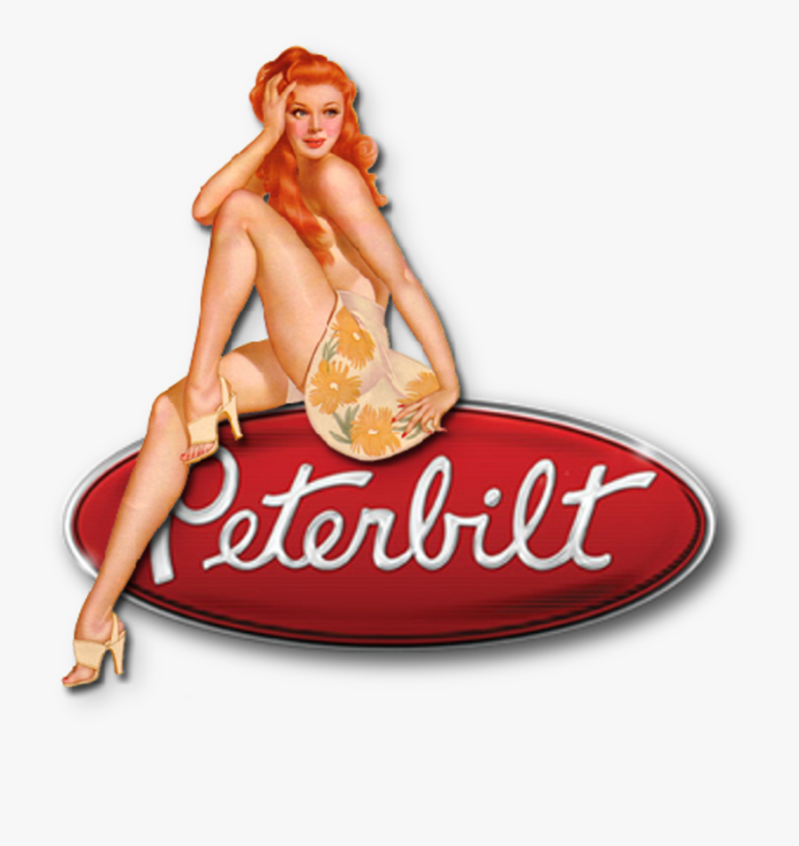 Transparent Pin Up Girl Png - Peterbilt Logo, Transparent Clipart