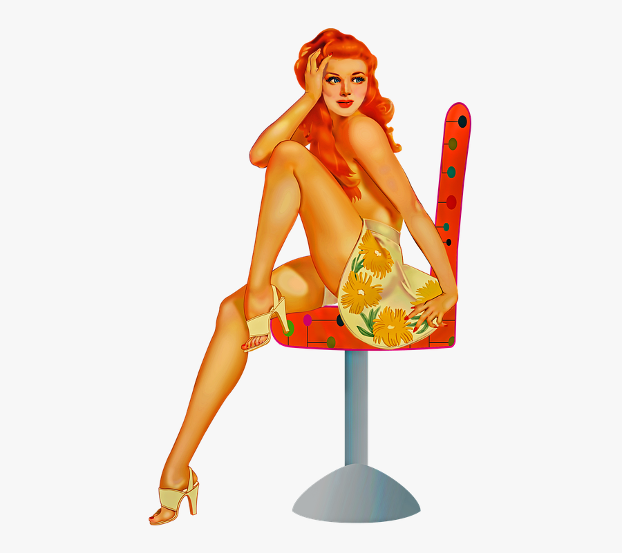 Pin Up Girl Blond Dynamite, Transparent Clipart