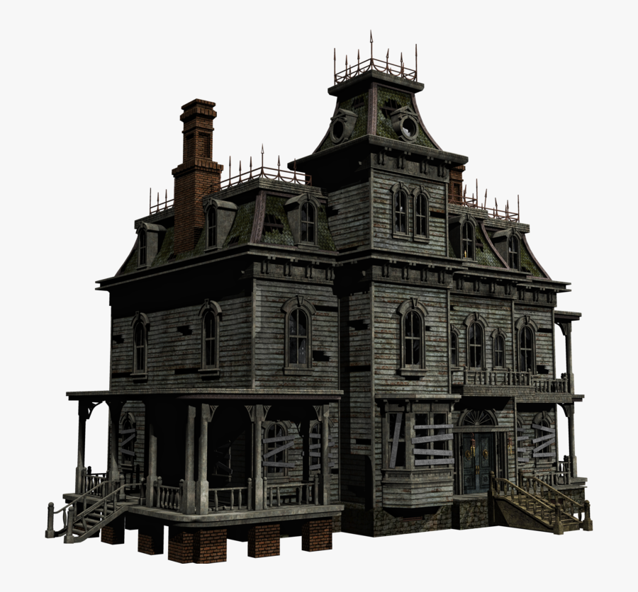 #hauntedhouse 2 #haunted #house #building #horror #idk - Haunted House Transparent Background, Transparent Clipart