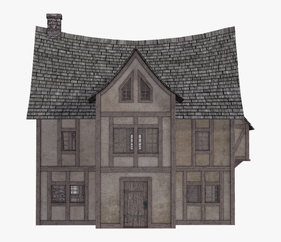 Broken Old House Png, Transparent Clipart