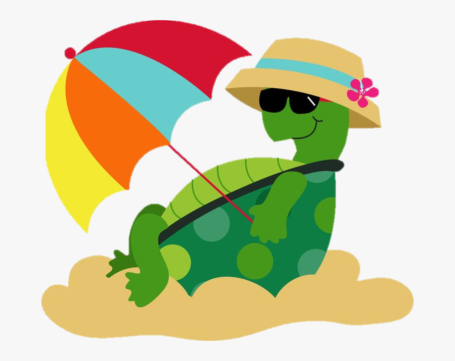 Turtle Summer Clip Art, Transparent Clipart