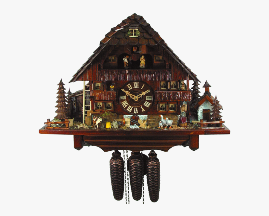 Transparent Broken Clock Clipart - August Schwer Cuckoo Clock, Transparent Clipart