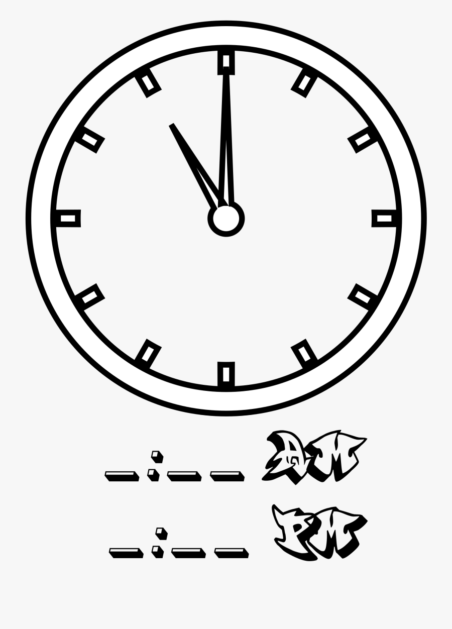 Tell Time Clock Hr - Coloring Page Clock, Transparent Clipart