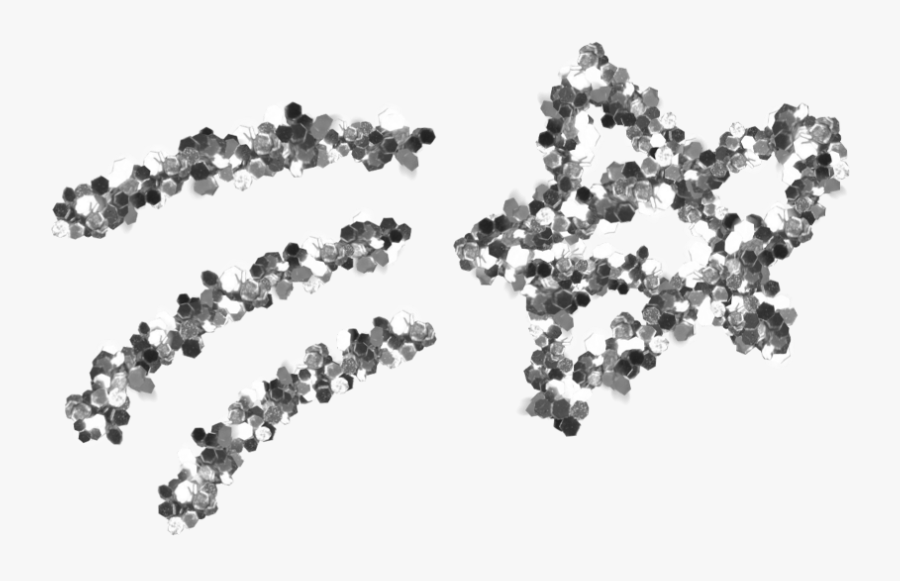 Transparent Silver Sparkles Png - Monochrome, Transparent Clipart