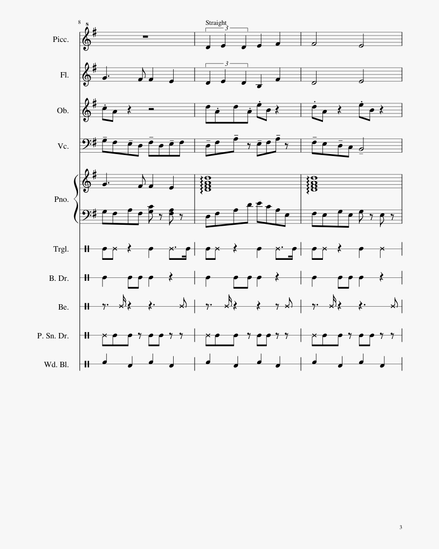 Rusty Cuckoo Clock Sheet Music Composed By Me 3 Of - Sheet, Transparent Clipart