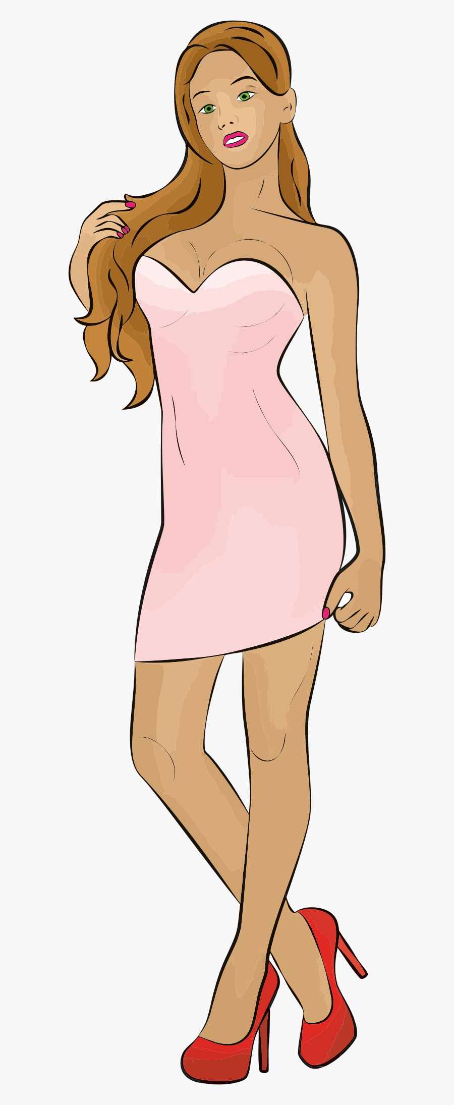 Brown Haired Woman Clip Arts, Transparent Clipart