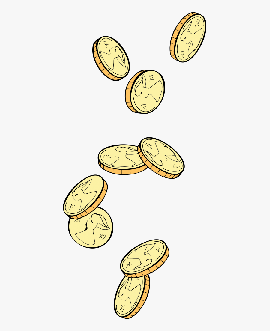 Coin Clipart Falling - Gold Coin Falling Gif, Transparent Clipart