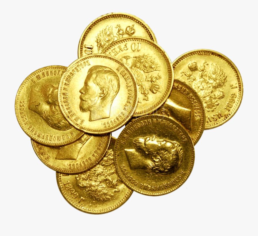 Transparent Falling Coins Clipart - Gold Coins Png, Transparent Clipart