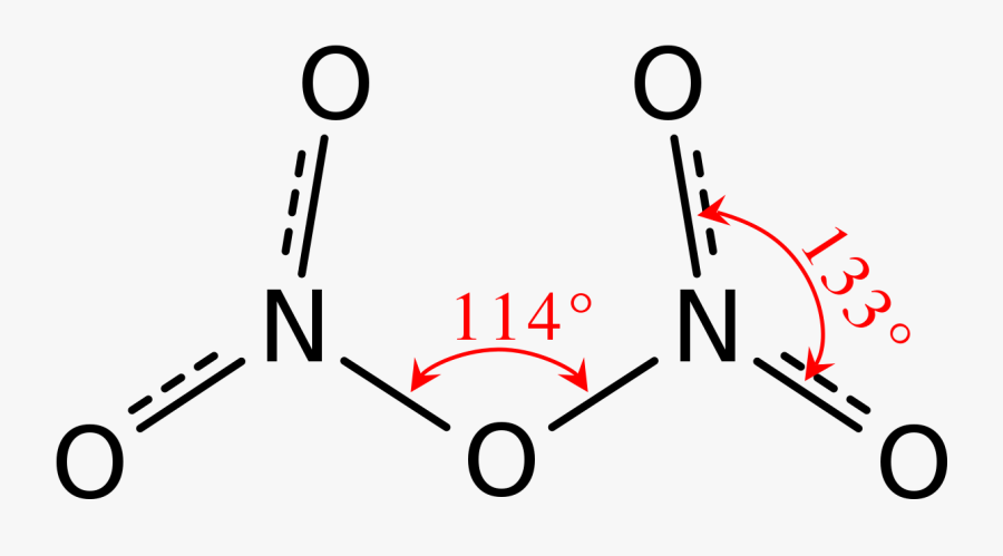 Clip Art Formula For Dinitrogen Pentoxide - Structure Of Nitrogen Pentoxide, Transparent Clipart