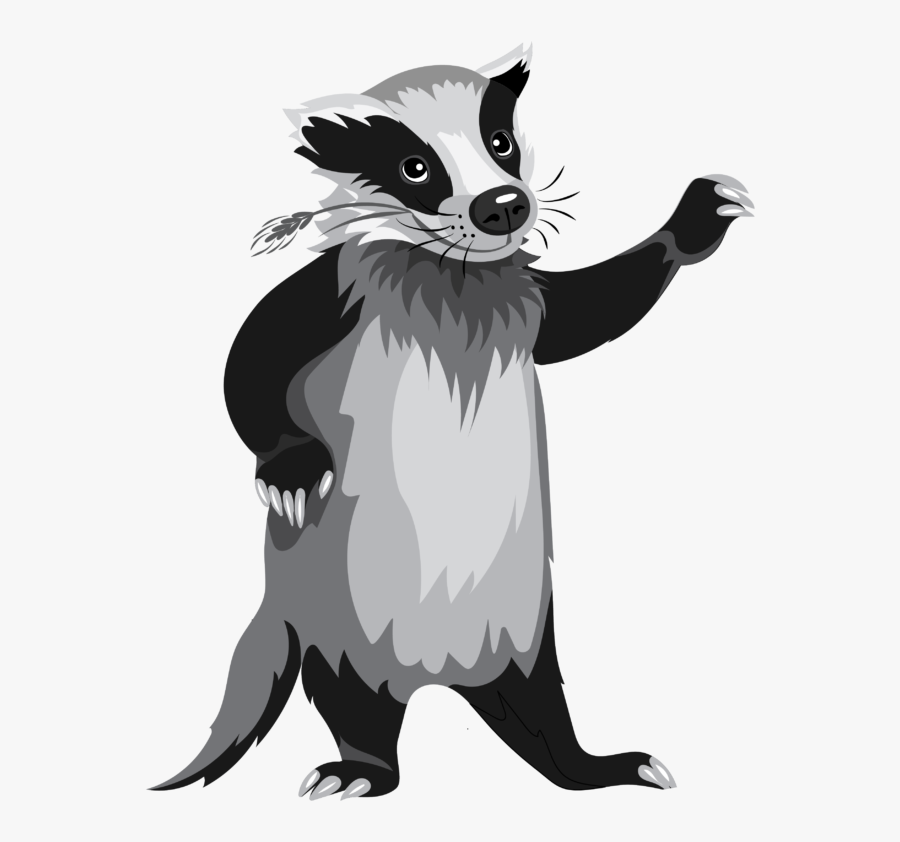 Cartoon,striped Character - Badger Cartoon, free clipart download, png, cli...