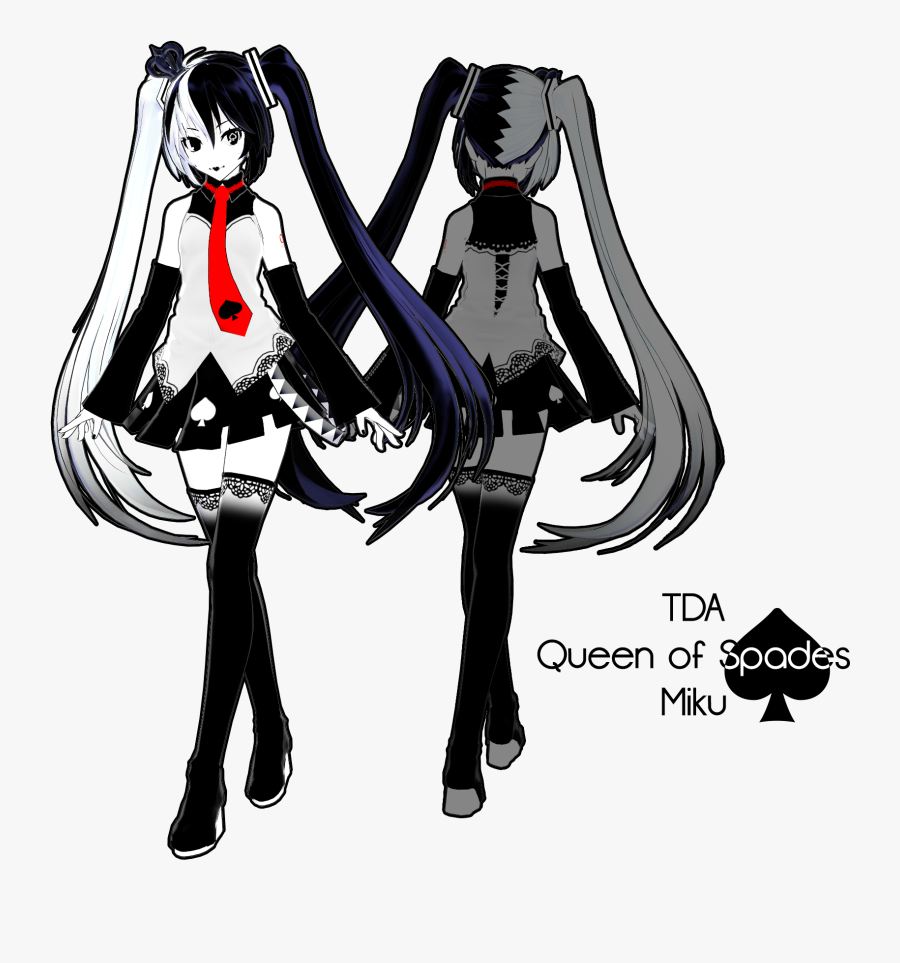Tda Queen Of Spades Miku Dl By Xoriu - Queen Of Spade Anime, Transparent Clipart