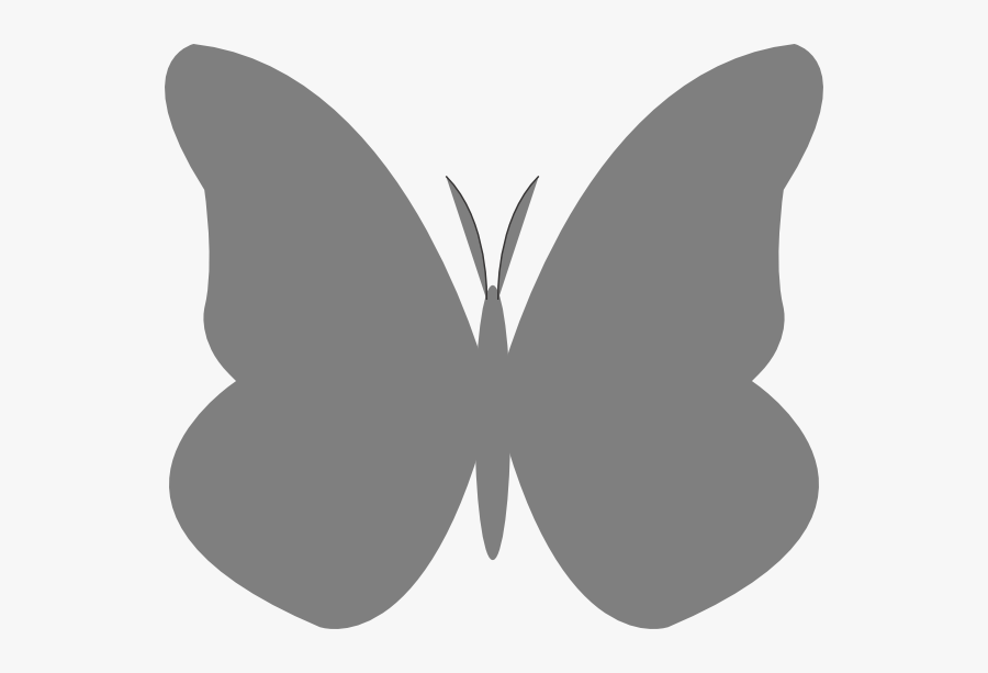 Bright Butterfly Clip Art - Butterfly Grey, Transparent Clipart