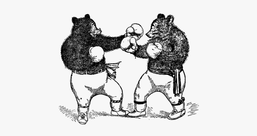 Boxing Bears Vector - Bear With Boxing Gloves, Transparent Clipart