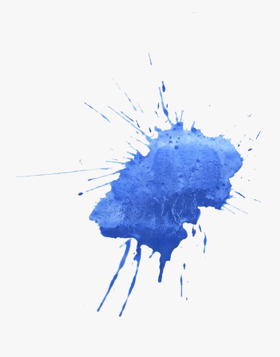 Blue Watercolor Splatter Transparent Png Splash Watercolor - Blue Watercolor Splash Png, Transparent Clipart