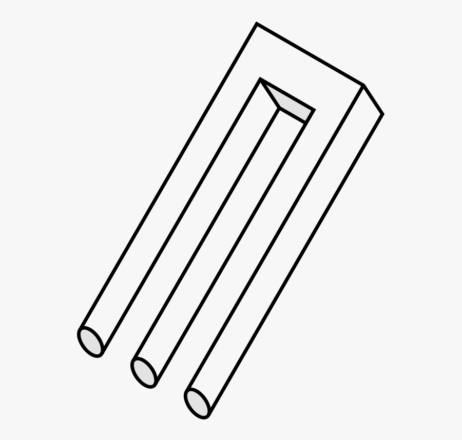 Transparent Penrose Triangle Png - Blivet Illusion, Transparent Clipart