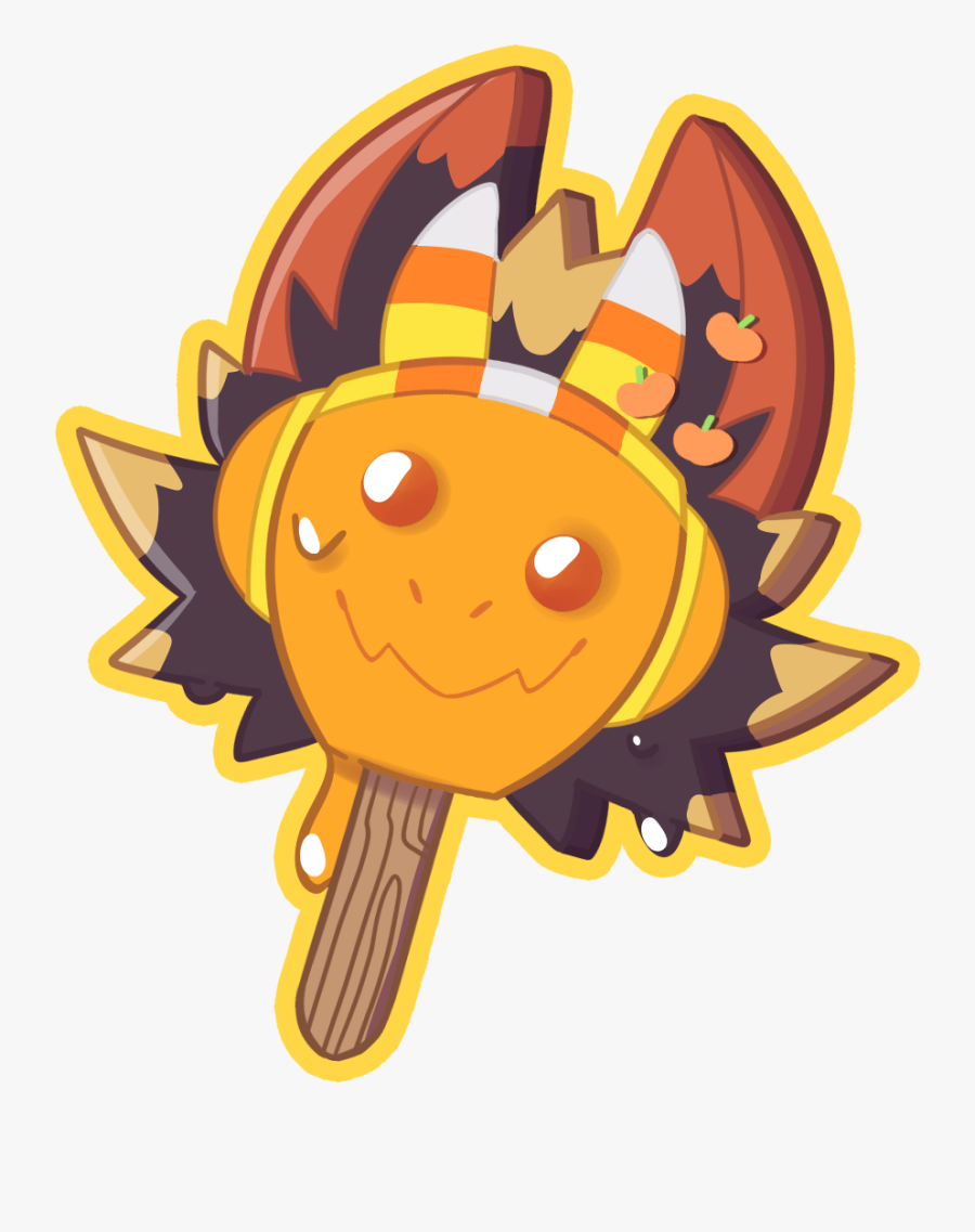 Spooky Ooky Pumpkin Popsicle - Cartoon, Transparent Clipart
