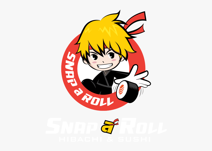 Snap A Roll Fast - Sushi Anime Logo, Transparent Clipart