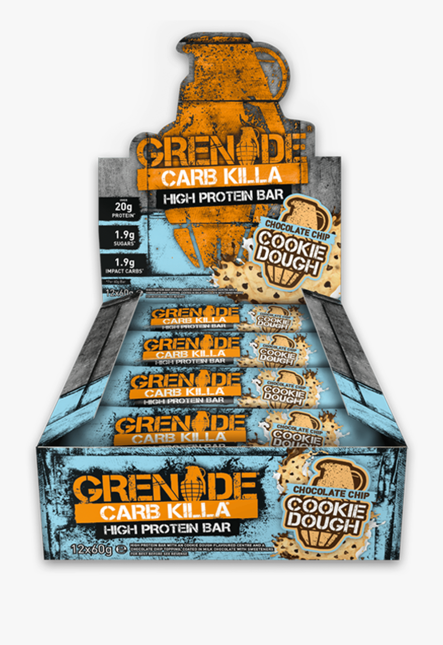 Grenade Carb Killa 12x60g Bars High Protein Low Carbs - Grenade Protein Bar Cookie, Transparent Clipart