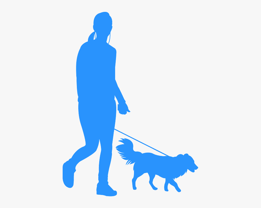 Silhouette Woman Walking Dogs, Transparent Clipart