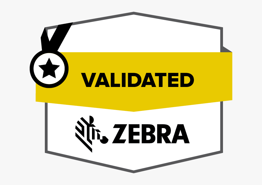 Zebra Validated Badge Color En, Transparent Clipart