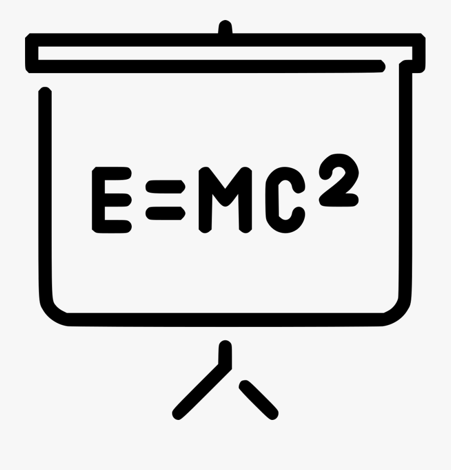Blackboard Formula - E Mc2 Icon Png, Transparent Clipart