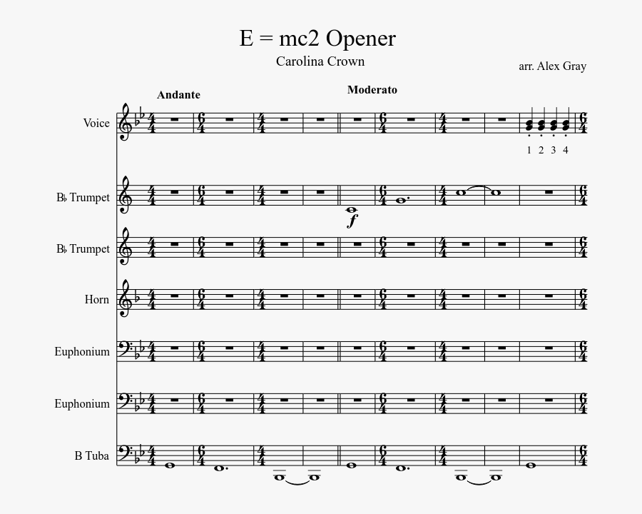 E= Mc2 Opener Sheet Music Composed By Arr - Song Of The Apple Tree, Transparent Clipart