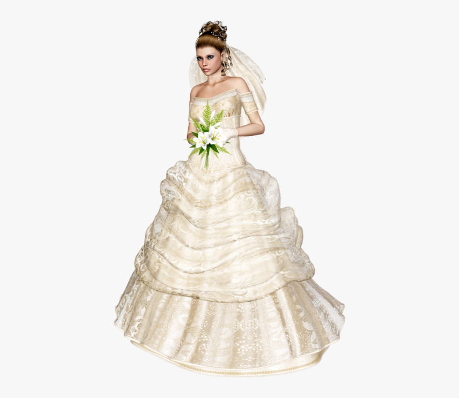 Clip Dresses Wedding Dress - Gown, Transparent Clipart