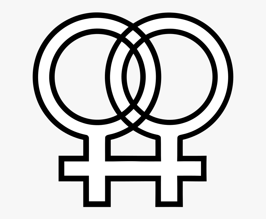 Linked Female Symbols - Female X Female Symbol, Transparent Clipart