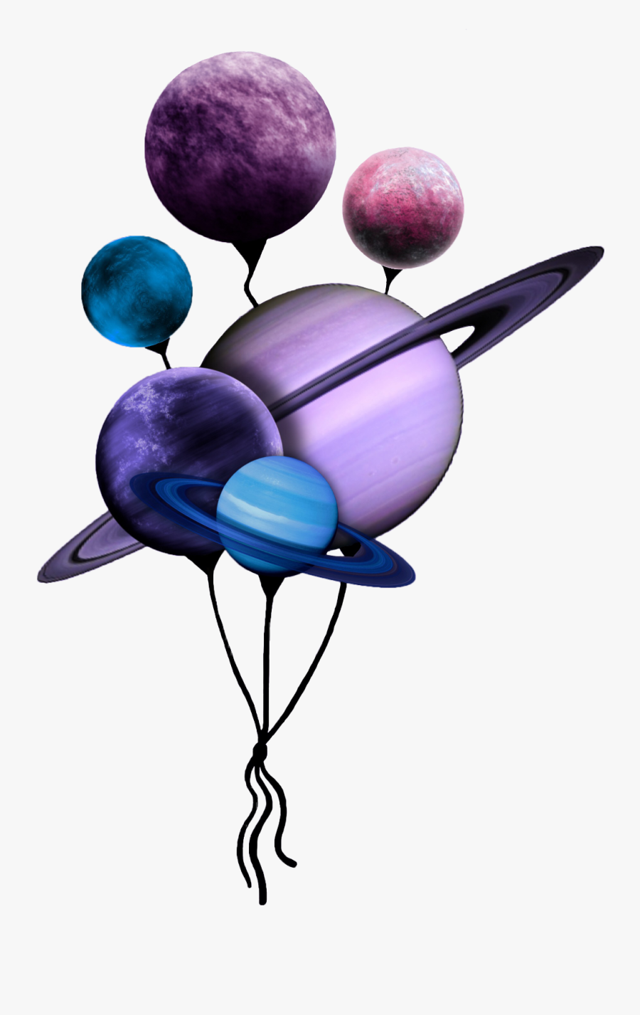 #balloon #planetballoon #planets #purple #purplepallete - Galaxy Balloon Png Transparent, Transparent Clipart