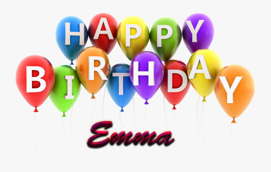 Balloon,text,graphic Design,logo,party - Happy Birthday Jemma, Transparent Clipart