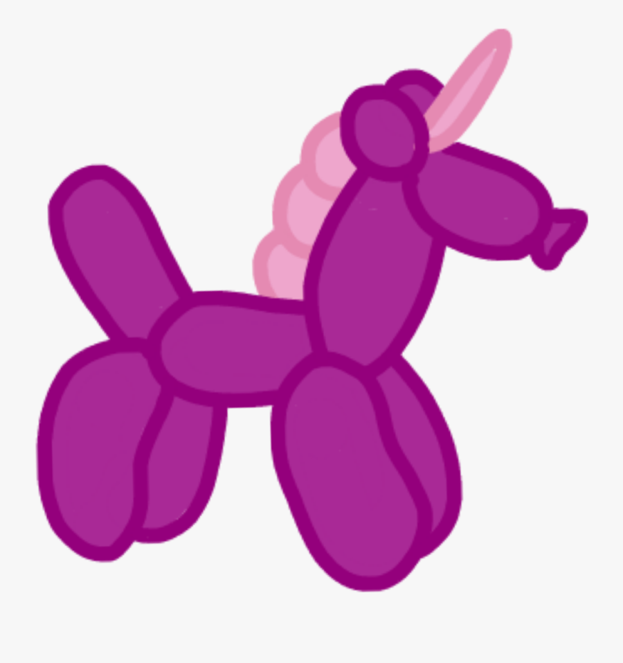 #balloon #ballonanimal #unicorn #pink #purple #cute - Animal Figure, Transparent Clipart