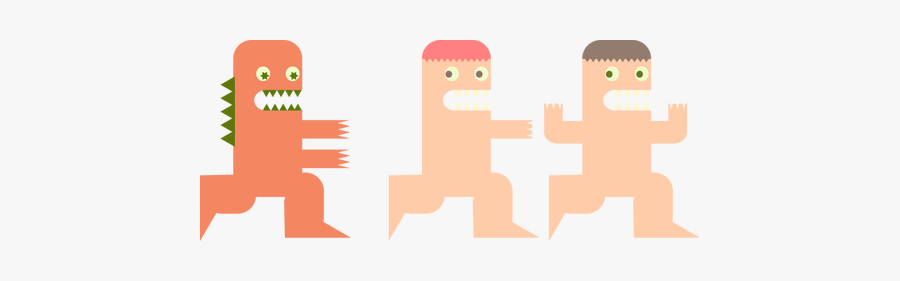 Little Monster In Chase, Transparent Clipart