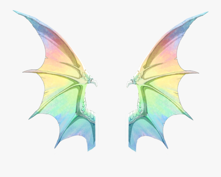 #rainbow #dragon #demon #wings #colorful - Transparent Rainbow Dragon Wings, Transparent Clipart