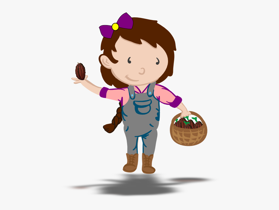 Cartoon Children Farmers - Apple Farmer Cartoon, Transparent Clipart