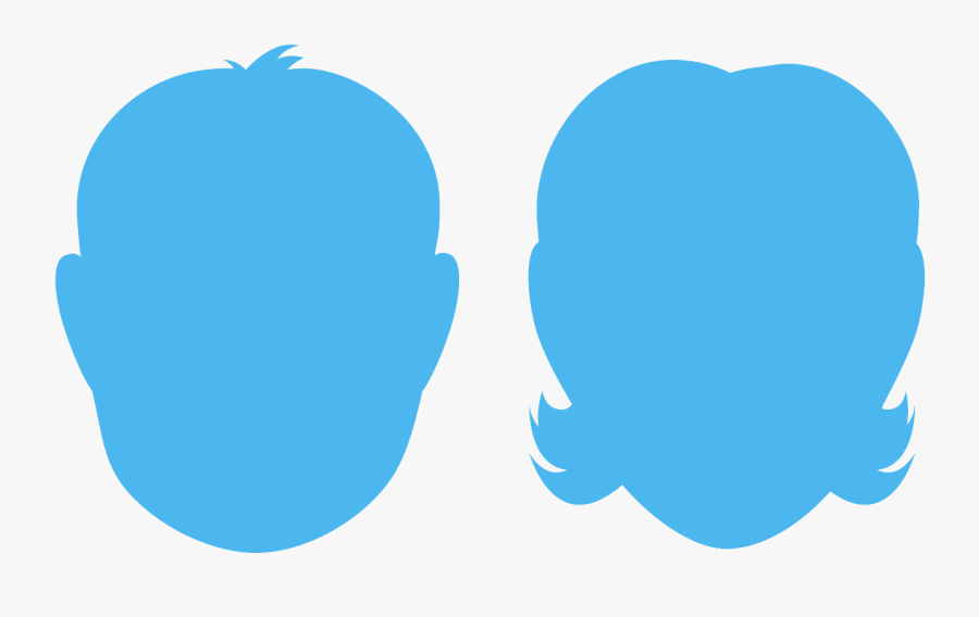 Silhouette Of Head In Blue, Transparent Clipart