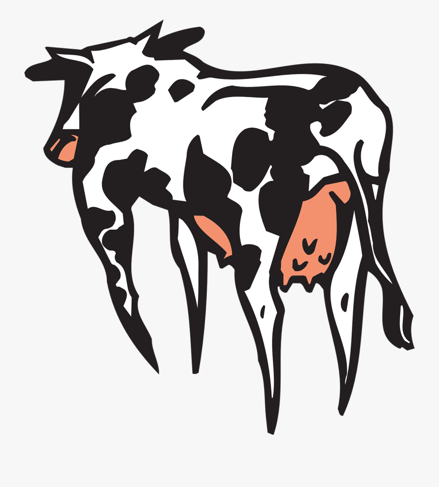 Cow, Rear, Backside, Livestock, Cattle, Farm, Animal - Cattle, Transparent Clipart